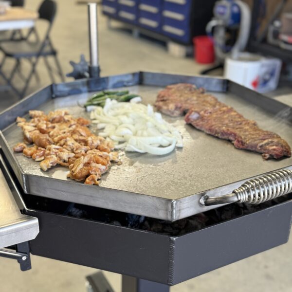 Charcoal griddle cooktop